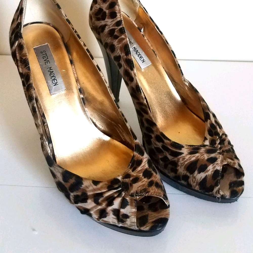 Peep toe high heels
